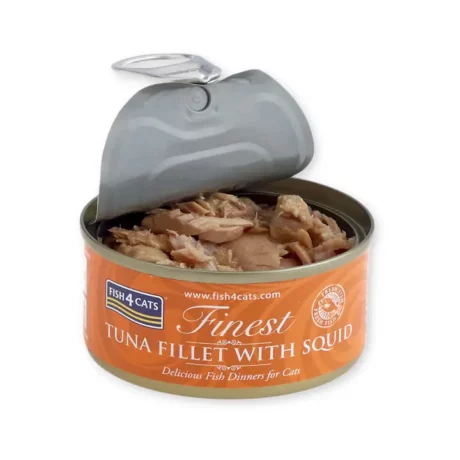 Fish4Cats Finest - filetto di tonno con calamari, lattina da 70g