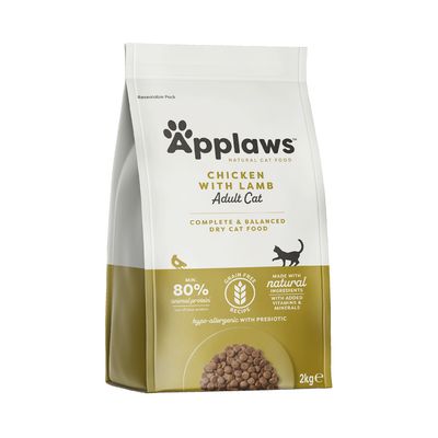 Applaws - Crocchette per gatti con pollo e agnello, 2kg