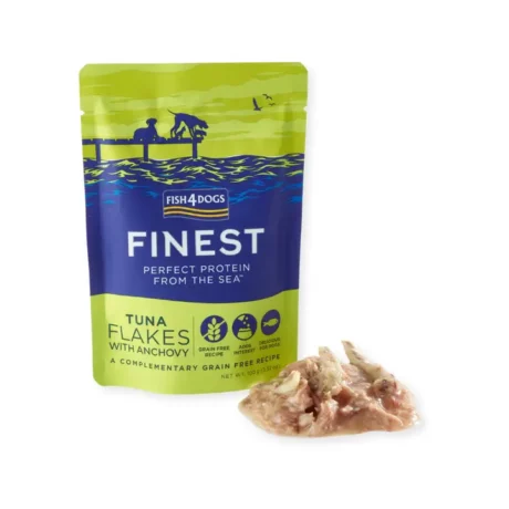 Fish4Dogs Finest - Fiocchi di tonno con acciughe, bustina da 100g