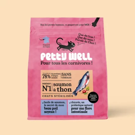 Petty Well - Crocchette per gatti con salmone e tonno, 1kg