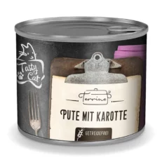 TastyCat Terrina - Tacchino con Carota, lattina da 180g